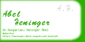 abel heninger business card